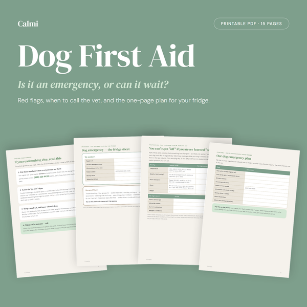 Dog First Aid — Calmi dog guide cover