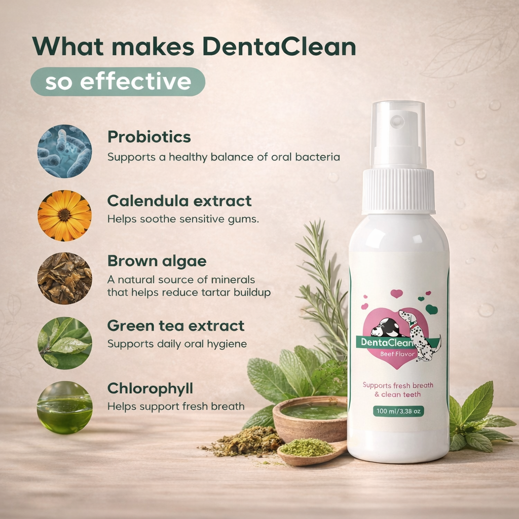 DentaClean dog dental spray with probiotics and brown algae - Calmi

